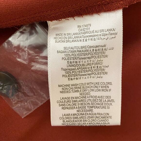 BCBGeneration Russet Brown Button Down Long Sleeve Dress Size XS - Picture 9 of 12